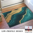 thumbnail image 3 of Teal Marble Gold Line Pattern Door Rugs,Washable Non Slip Door Mats Indoor,Decorative Door Mats,Entry Mat Indoor for Entrance,Bedroom,Kitchen,Bathroom,16"x24", 3 of 6