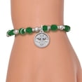 Delight Jewelry Green Beaded Bracelet and Earring Set, featuring Silver ...