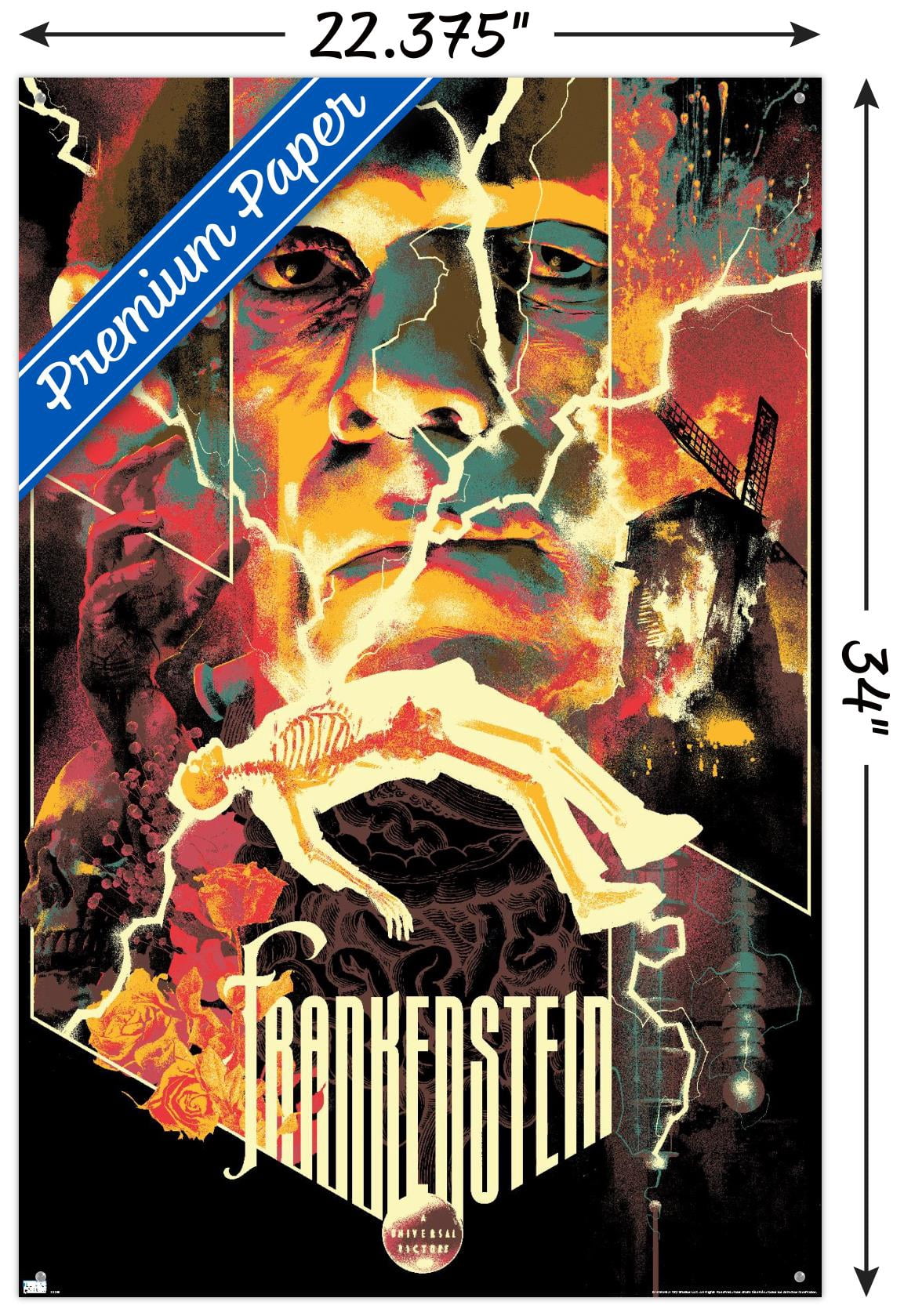 Frankenstein - Collage Wall Poster with Pushpins, 22.375" x 34"