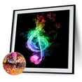 thumbnail image 1 of Cuadros Decorativos 5D bricolaje taladro redondo completo diamante pintura Musical nota Kit hogar decoración arte artesanía Tmvgtek embutido en tela, 1 of 9