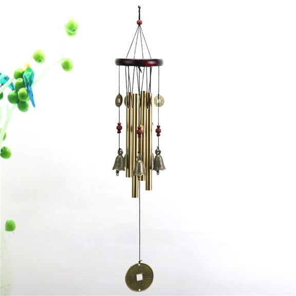 Large Metal Wind Chime, Aluminum Tube Garden Bell, Decorative Outdoor Hanging Sculpture, Lucky Mascot for Patio and Home Courtyard Decor (35 In)