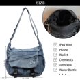 thumbnail image 5 of Sunyuer Women Vintage Washed Denim Messenger Bag, Large Capacity Casual Crossbody Shoulder Bag, Adjustable Strap Multi Pocket Fashion Denim Satchel Purse for Travel Daily Commute, 5 of 8