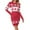 Hot Pink, variant on Fiaer Women's Christmas Sweater Dress Oversized Crew Neck Funny Reindeer Floral Printed Plus Size Long Sleeve Long Pullover Slim Fit Tops Red XL