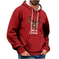 thumbnail image 3 of DODADAWANJ Cute Christmas Hoodies for Men Elk Graphic Pullover Hoodie Big and Tall Hooded Sweatshirt for Christmas Gifts Men M, 3 of 5