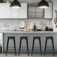 thumbnail image 2 of Gymax 30'' Set of 4 Stackable Backless Metal Bar Stools w/ Footrest for Kitchen Black, 2 of 9