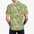 thumbnail image 4 of Balery Tangerine Printed Men’s Short Sleeve Polo Shirt, Midweight Men's Shirt,Golf Polo shirts -Small, 4 of 9