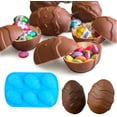 thumbnail image 5 of hengsof Easter Egg Molds Jumbo Easter Chocolate Molds Silicone Bunny Egg Muffin Cupcake Pan Non-stick Half Egg Shaped Moulds for Easter Breakable Chocolate, Easter Baking, 5 of 7