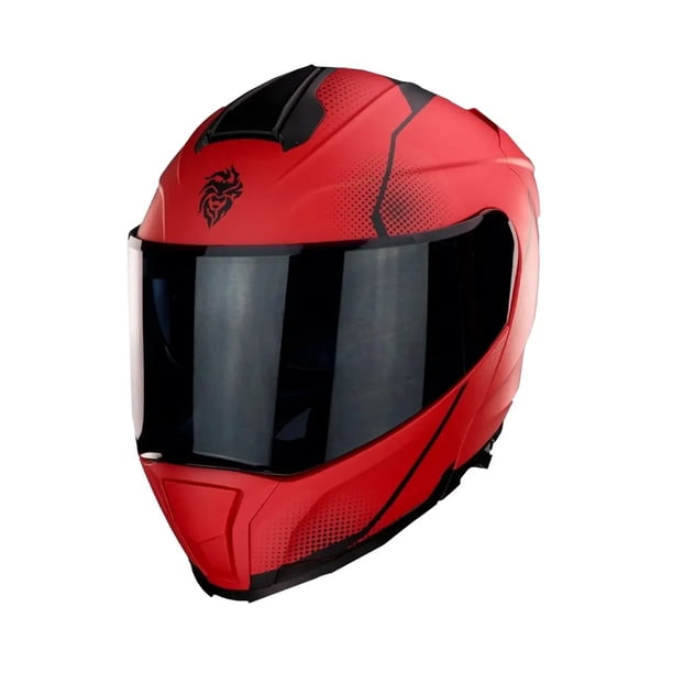 Casco Abatible De Moto Kov Litio Zurf Rojo Mate Dot