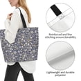 thumbnail image 3 of Pofeuu Daisies Flowers Print Reusable Grocery Bags - Washable, Foldable, Packable Tote, Large Handles, Heavy Duty, Zippered Top Pouch, 3 of 8