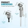 thumbnail image 3 of 105 Degree Right Angle Drill Adapter, Corner Angled Screwdriver Drill Adapter Screwdriver for Narrow Spaces, Right Angle Head Drills Driver Extension Bit, Bit Sharpener for All Bits, 3 of 6