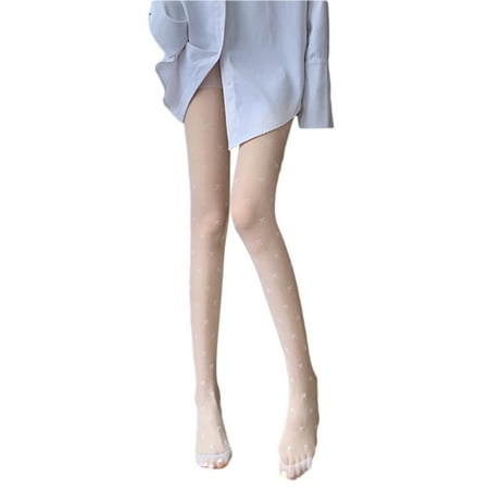 

BESTYO Japanese Gothic Style Women Summer Thin Stretch Pantyhose Cute Bowknot Jacquard Sexy See-Through Tights Stockings Slim Party Clubwear