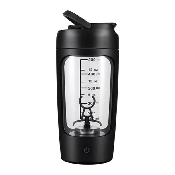 Electric Shaker Bottle for Milkshakes Milk Fitness black