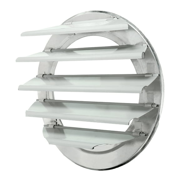 Cubierta de ventilación de aluminio Uxcell, persiana de ventilador de extractor con persiana automática de gravedad, parrilla redonda de 10 pulgadas