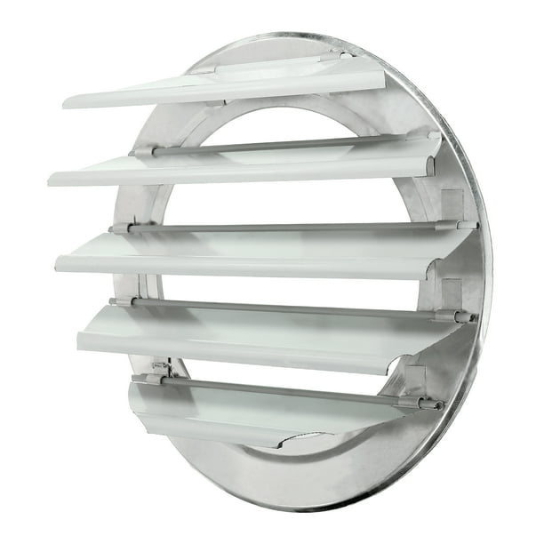 Cubierta de ventilación de aluminio Uxcell, persiana de ventilador de extractor con persiana automática de gravedad, parrilla redonda de 10 pulgadas