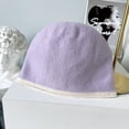 thumbnail image 3 of CoCopeaunt Autumn And Winter Australian Wool Pile Hat Women Literary Soft Hat Patchwork Edge Landlord Hat Macaron Knitted Hat, 3 of 6