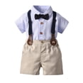 thumbnail image 4 of Glisme Boys Back To School Outfits Round Neck Short Sleeve Cartoon Prints Tops Shorts Soft Little Boys Clothes Blue, 4 of 4