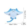 thumbnail image 2 of Squeaky Plush Dog Toy, Double-Layer Tear-Resistant Chew Toy for Small to Large Dogs, Teething Boredom Relief(Light Blue Stingray), 2 of 5