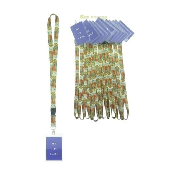 12 Pc lady of Guadalupe  Lanyard I.D Holder Keychain guadalupe religious Communion Favors Recuerdos