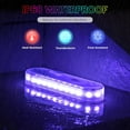 Solar Step Lights Outdoor Waterproof LED, RGB Color Changing Stick on