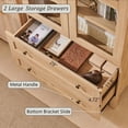 thumbnail image 6 of Arch Bookshelf with Storage Set of 2, Tall Bookcase with Glass Doors & Drawers, 6 of 7