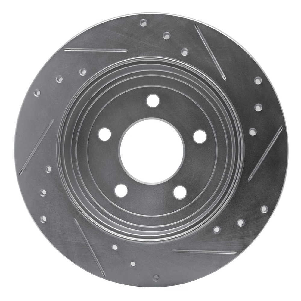 Dynamic Friction Company 631-54194L DFC Brake Rotor - Drilled And Slotted - Silver