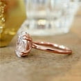 thumbnail image 3 of solitaire jewels 4.25CT Double Prong Oval Moissanite Solitaire Engagement Ring For Women, 10K Rose Gold, 3 of 5