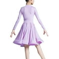 thumbnail image 3 of YM YOUMU Kids Girls Long Sleeve Latin Dance Dress Ballrom Tango Performance Dancewear, 3 of 3