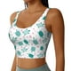 thumbnail image 2 of Fotbe Sea Turtle Sujetador Deportivo Largo sin Aros para Mujer con Almohadillas y Soporte Medio, Transpirable y Absorbente, Camiseta Tipo Chaleco o Tank Top-Medium, 2 of 8