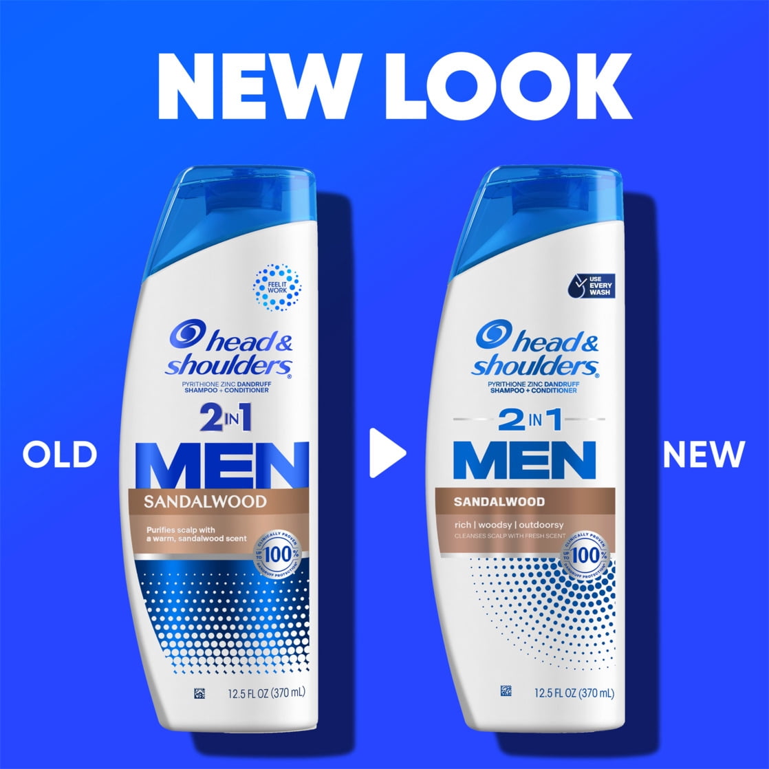 (3 pack) Head and Shoulders Men's Dandruff Shampoo, Sandalwood, 12.5 fl oz