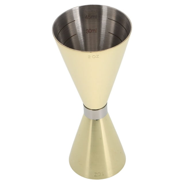 GOOHOCHY Jigger japonés doble para coctelería, vaso medidor de acero inoxidable para cócteles, medidor de tragos con marcas interiores (30 ml/60 ml)