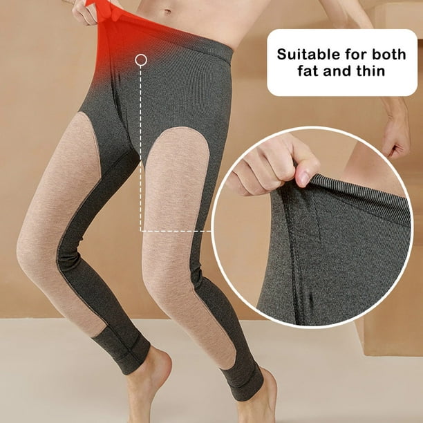 Winter Plus Size Thermal Underwear Bottoms Elastic Tights Leggings