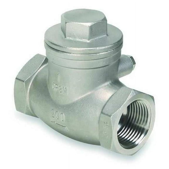 Manufacturer Varies 1" NPT Stainless Steel Swing Check Valve 4VMU2
