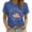 Blue, variant on Women's Tops T-Shirts Relaxed Fit Graphic Eye Catching Print Casual Trendy Shirts