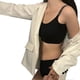thumbnail image 2 of Stylish Bra Underwear Set with Black Strap Soft Skin-friendly Light Underwear for Home Gym Wear, 2 of 5