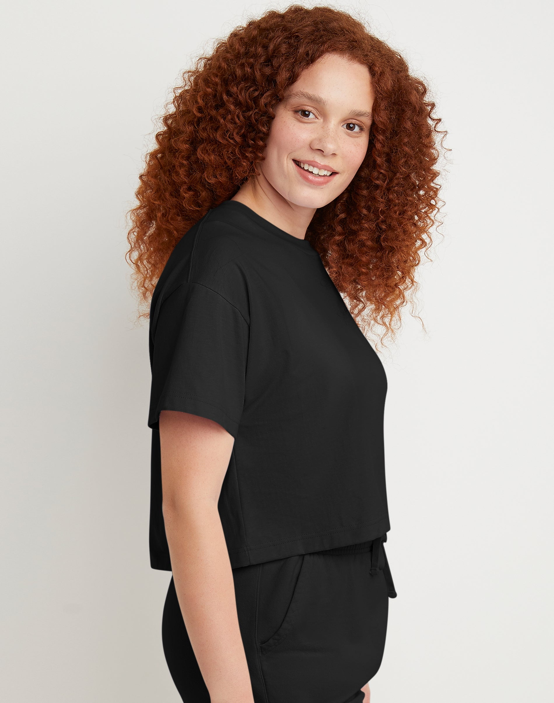 Hanes Cropped T-Shirt Originals Women's Short Sleeve