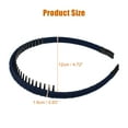 thumbnail image 2 of Unique Bargains 4Pcs Teeth Comb Headbands for Women Non-Slip Head Bands Ladies Hair Hoop Wine Red Black Blue Navy Blue, 2 of 7
