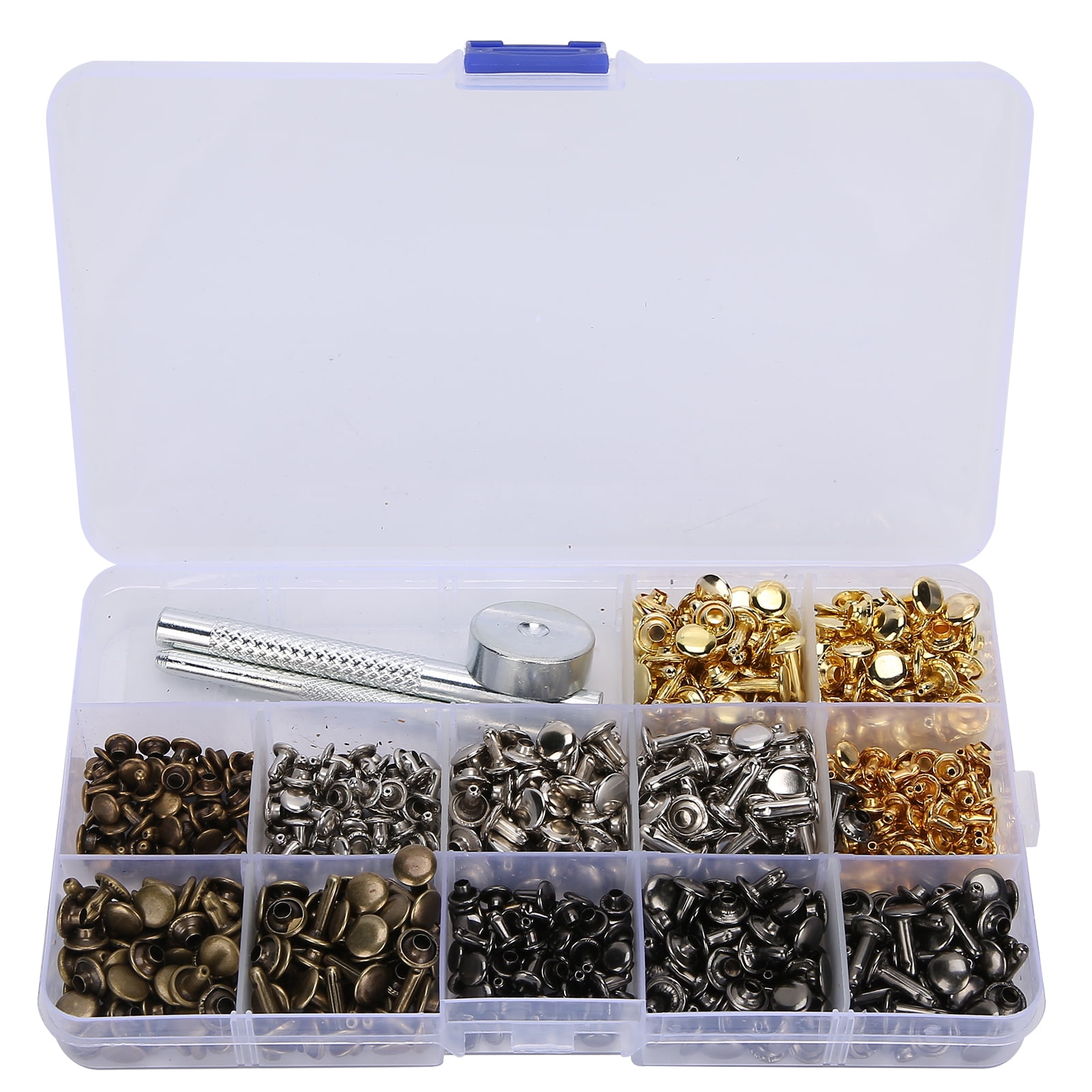 Leather Rivets, Brass Rivets DIY Rustproof Double Rivets, For Matching