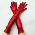 thumbnail image 2 of MESSUEN Leather Gloves Elbow Length Gloves Wedding Gloves Carnival Party Long Gloves Womens Winter Gloves Women Gloves Red 2 One Size, 2 of 5