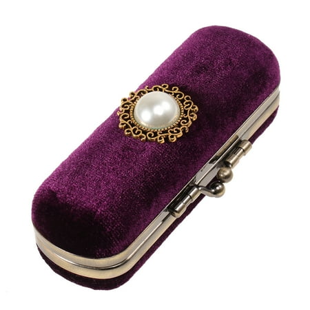 Purple lipstick case with mirror