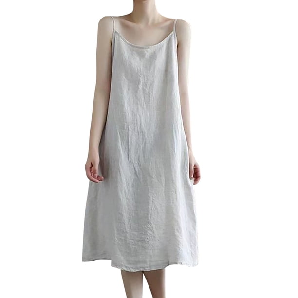 Camiseta sin mangas de talla grande para mujer: chaleco informal y holgado de lino, material de poliéster, tallas M-XXXXL, ligero y transpirable, ideal para combinar en verano.