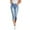 Light Blue-A1, variant on Lodgix Women's Pull on Drawstring Capri Jeans High Waisted Stretchy Elastic Waist Denim Pants Light Blue L