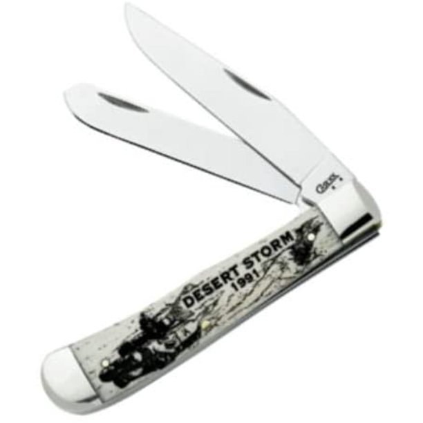 Case xx Natural & Blue Bone Operation Desert Storm Trapper Stainless