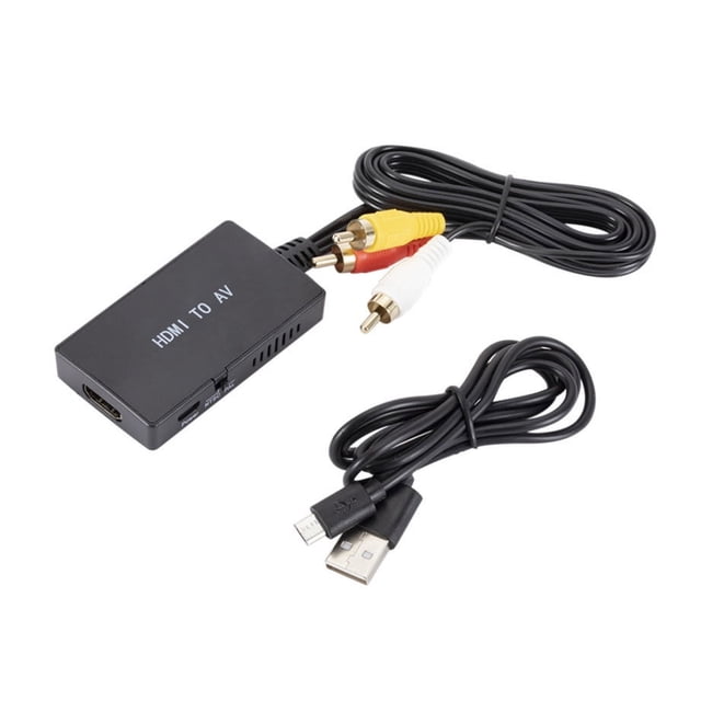 Adaptador HDMI a AV Convertidor de TV con protocolo de audio y vídeo HD digital a analógico HDMI a AV
