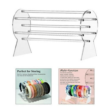 Acrylic Clear Headband Holder Scrunchie Storage Display Organizer Stand