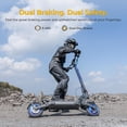 thumbnail image 4 of Ausom - L2 Max Foldable Electric Scooter w/ 56 mi Max Operating Range & 31 mph Max Speed, 1000W Motor, 287 lbs Max Load - Dark Gray, 4 of 7