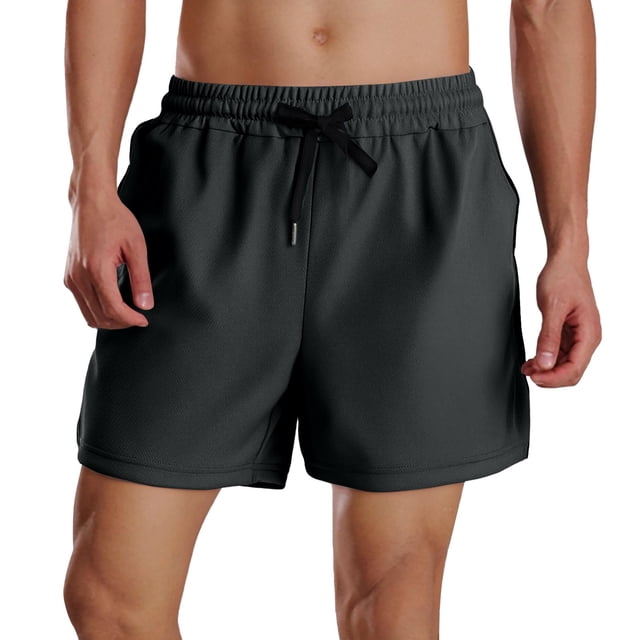 Men's Outdoor Shorts - Loose Fit Zippered Pockets, Polyester, Spring/Summer Sports, Sizes XS-XL (Waist 68-84cm)