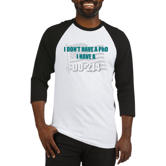 CafePress - DD 214 Phd DD214 Baseball Jersey - Cotton Baseball Jersey, 3/4 Raglan Sleeve Shirt