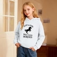 thumbnail image 2 of IWRICH Just a Girl Who Loves Horses Hoodie Equestrian Hoodies for Teen Girls Gift for Riders Fans,Size 2-14 Years White 100, 2 of 4