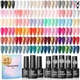 thumbnail image 1 of Set de esmaltes de uñas en gel COSCELIA, 40 unidades, 35 colores, 7 ml, con base superior, 1 of 9