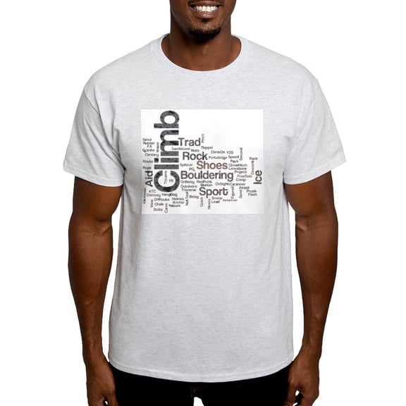 CafePress - Climbing Words Light T Shirt - Men's Classic Graphic T-Shirt